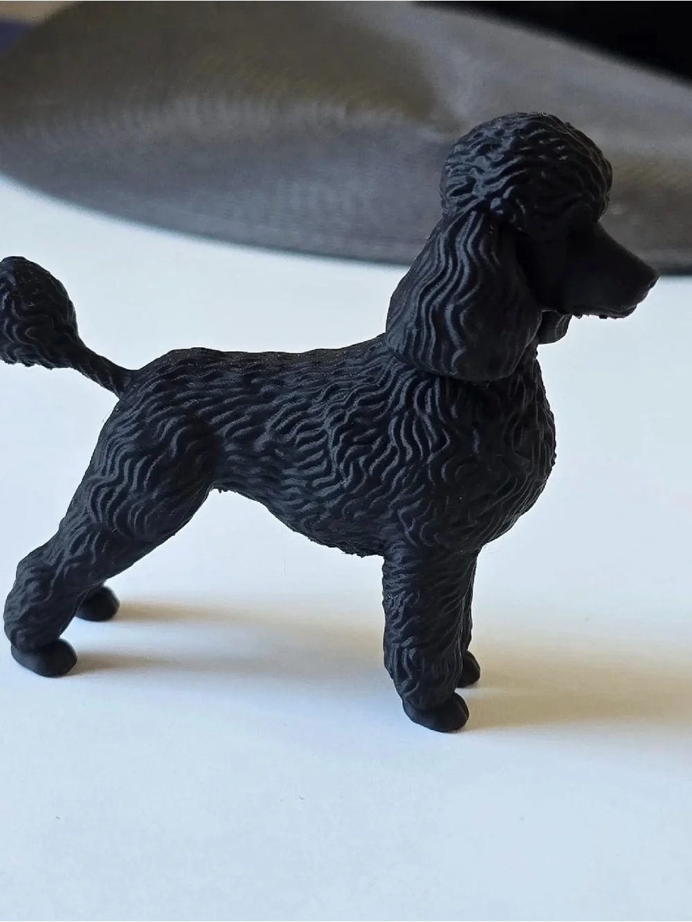 Classic Black Poodle Dog Figurine - Decorative Pet Accent
